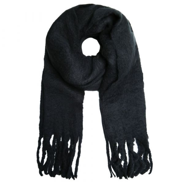 SELECTED | Sjaal franje zwart